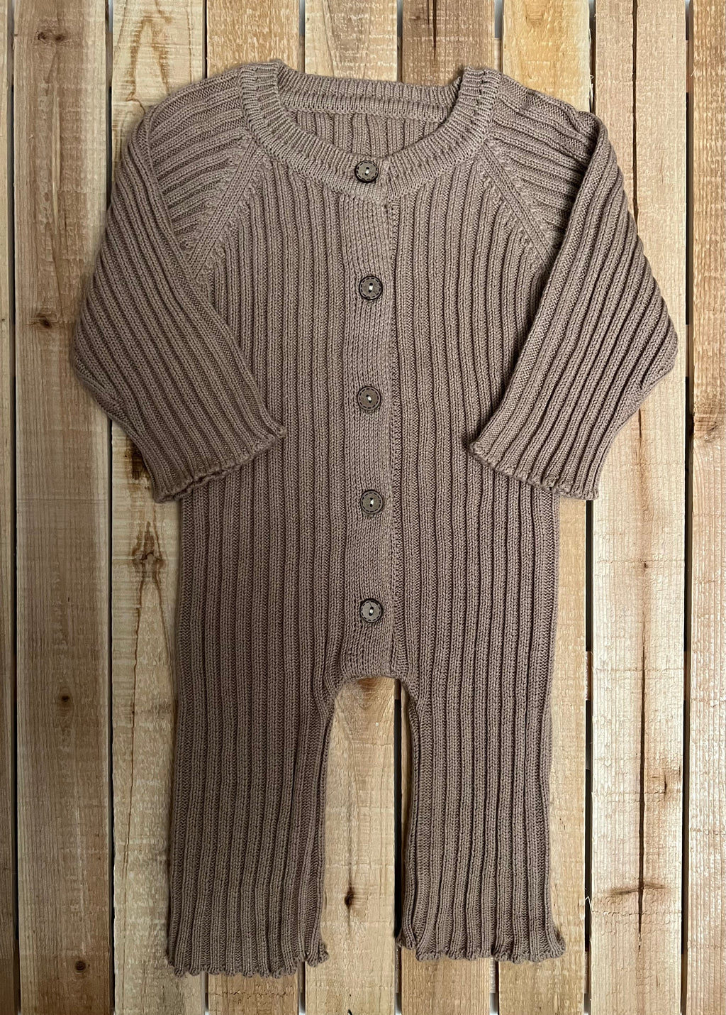 Button Knit Sweater Romper