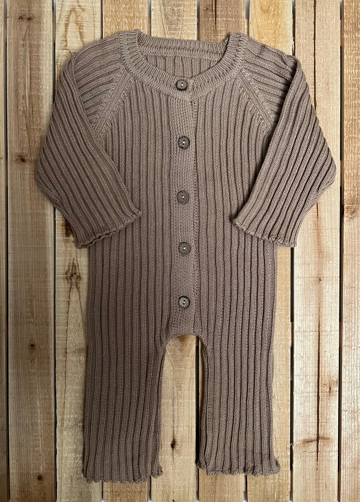 Button Knit Sweater Romper