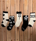 Black and White Floral Socks